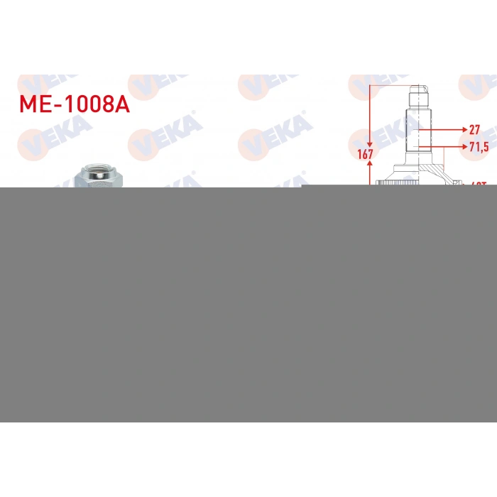 AKS KAFASI SOL-SAG ON DIS MERCEDES VITO (638) 108 CDI ABSLI 48 DIS 27X36X71,5 UZUNLUK 167mm 1997-2003