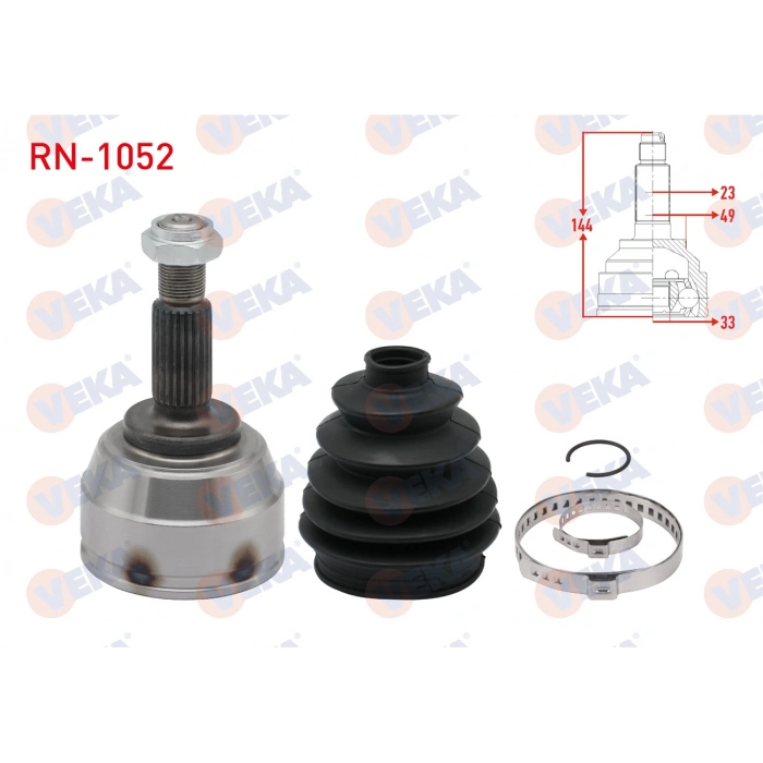 KOMPLE AKS SAG ON RENAULT CLIO IV 1.5 DCI A-T UZUNLUK 958 mm 2012-