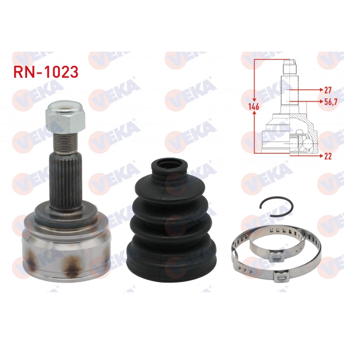 KOMPLE AKS SAG ON UZUNLUK 920mm RENAULT KANGOO 1.5 DCI 2008- / MERCEDES CITAN (W415) 1.5 CDI 2012-