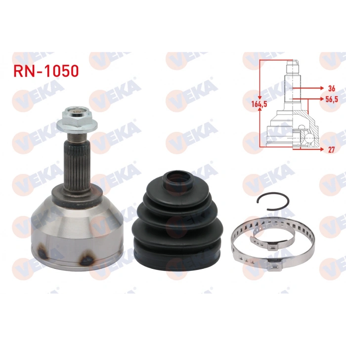 AKS KAFASI SOL-SAG ON DIS RENAULT TRAFIC II (FL) 2.0 DCI 27X36X56,50 UZUNLUK 164,50mm 2001-2014