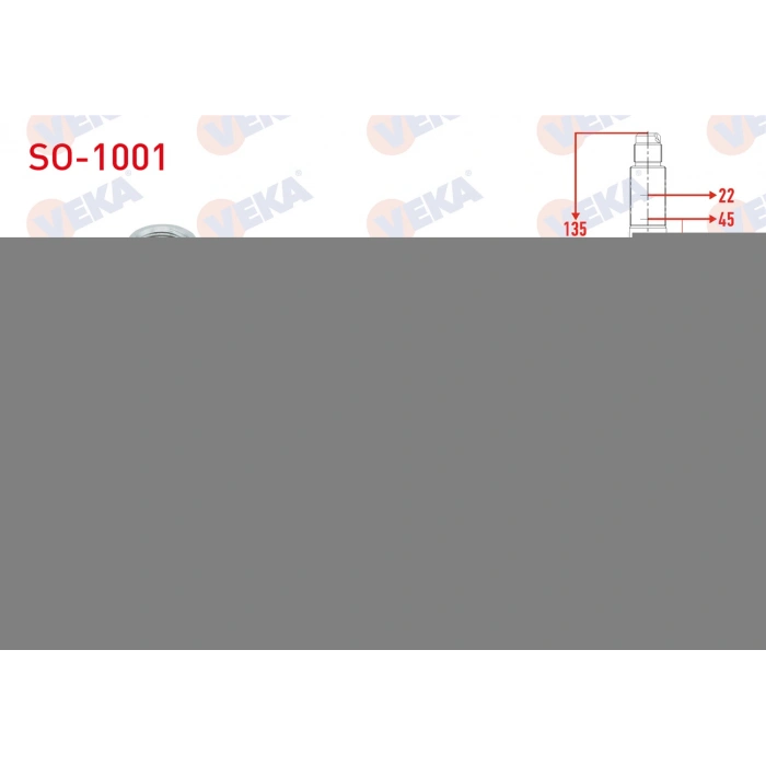 AKS KAFASI SOL-SAG ON DIS SKODA FAVORIT 135 1.3 22X22X45 UZUNLUK 134.8mm 1989-1994
