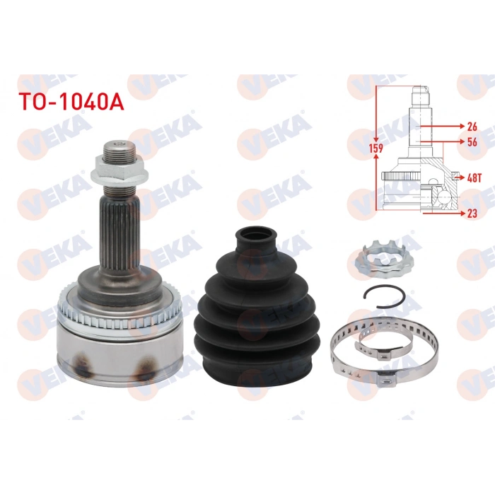 AKS KAFASI SOL-SAG ON DIS TOYOTA COROLLA (_E12_) 1.4 VVT-I ABSLI 48 DIS 26X23X56 UZUNLUK 160 mm 2002-2007