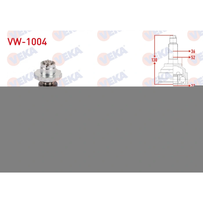 AKS KAFASI SOL-SAG ON DIS UZUNLUK 130mm VOLKSWAGEN POLO VI 1.0 2017- / SEAT IBIZA V 1.0 2017-