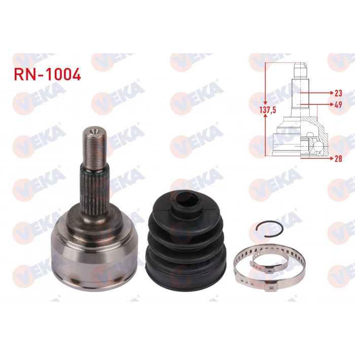 AKS KAFASI SOL-SAG ON DIS UZUNLUK 137,5mm RENAULT CLIO III (BR0/1,CR0/1) 1.2i 16v 2005-2012