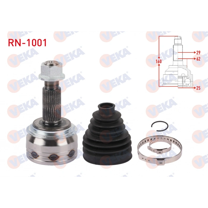 KOMPLE AKS SAG ON UZUNLUK 1011mm RENAULT KADJAR 1.5 DCI A-T 2015-