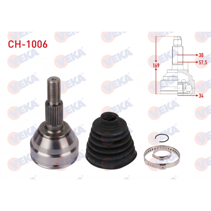 AKS KAFASI SOL-SAG ON DIS UZUNLUK 169mm CHEVROLET CAPTIVA (C100, C140) 2.0 D 2011-