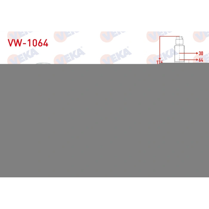 AKS KAFASI SOL-SAG ON DIS VOLKSWAGEN TOUAREG (7LA,7L6,7L7) 5.0 V10 TDI 30X29X64 UZUNLUK 176 mm 2002-2010