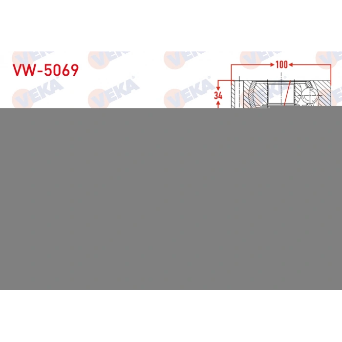 AKS KAFASI SOL-SAG ON IC 33X34X100 VOLKSWAGEN GOLF III (1H1) 1.9 D 1991-1999