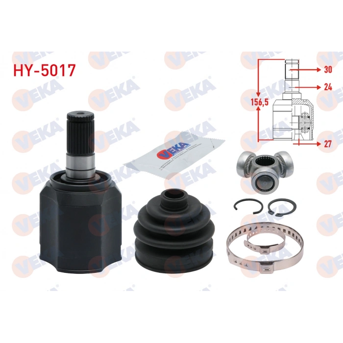 AKS KAFASI SOL-SAG ON IC HYUNDAI I30 (GD) 1.6 CRDI A-T 27X24X30 UZUNLUK 156,50mm 2011-2017