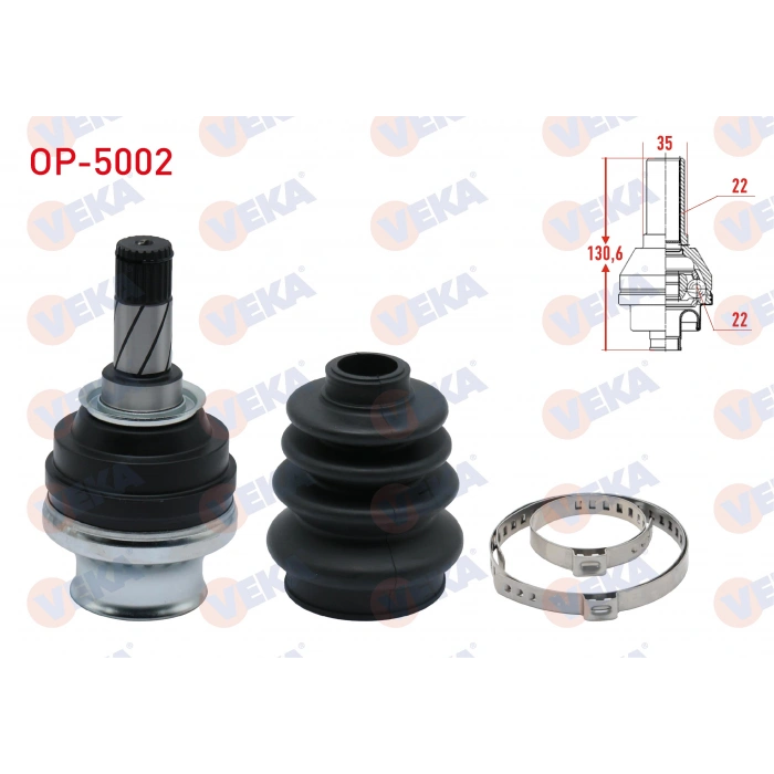 AKS KAFASI SOL-SAG ON IC OPEL VECTRA A 1.4 22X22X35 UZUNLUK 130,6 mm 1988-1995