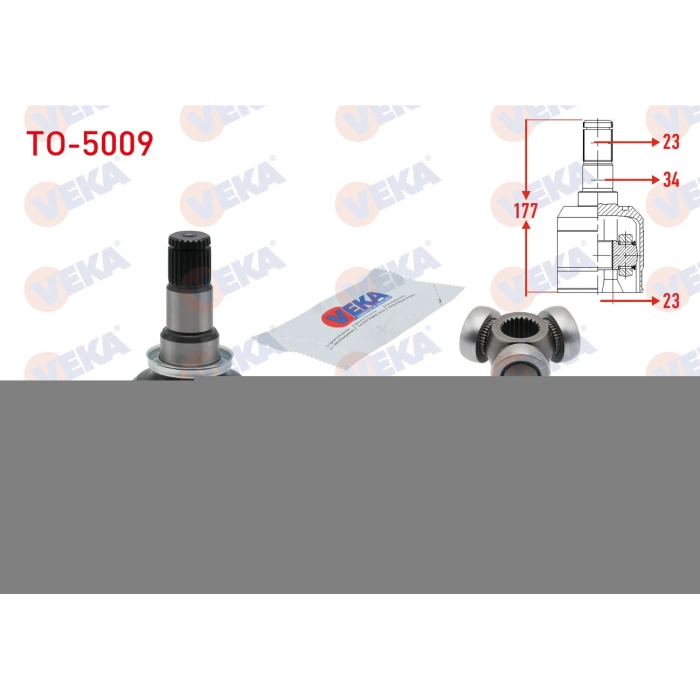 AKS KAFASI SOL-SAG ON IC TOYOTA COROLLA (_E10_) 1.6i AE101 23X23X34 UZUNLUK 177mm 1992-1997