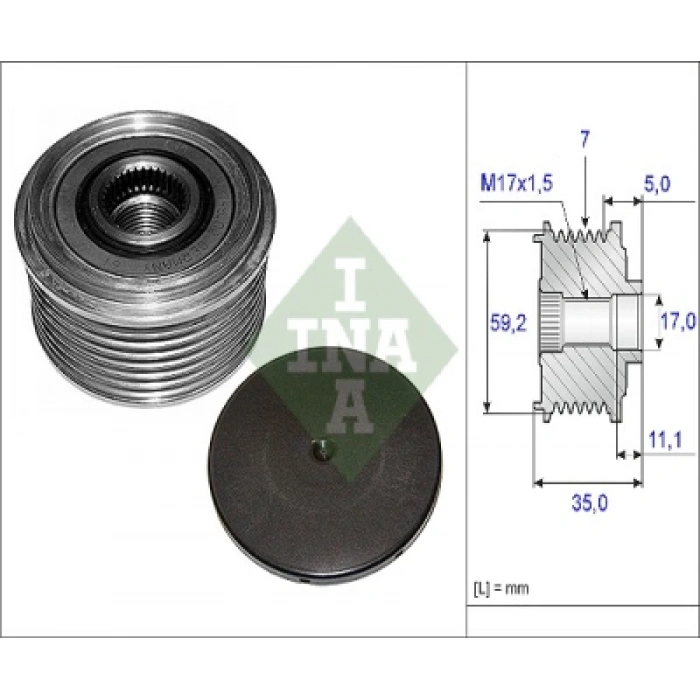 ALTERNATÖR KASNAGI 59,2 X 35 X 17 TRANSIT V-184 2,4 D 01-06