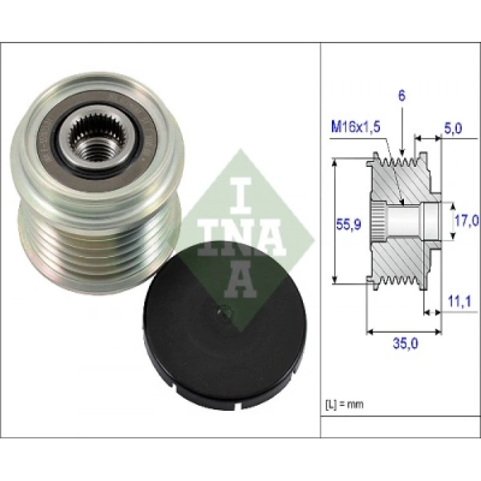 ALTERNATÖR KASNAGI RULMANLI AMAROK-TOUAREG-CRAFTER-A4-A5-A6-Q5-Q7 CJGD-CRCA-CASA-CNRB-DDXA-DDXC-DDXD-DDXB-DDXE-DAVA-DAUB-DNAD-DMZB 2,0 TDI-3,0 TDI 13-