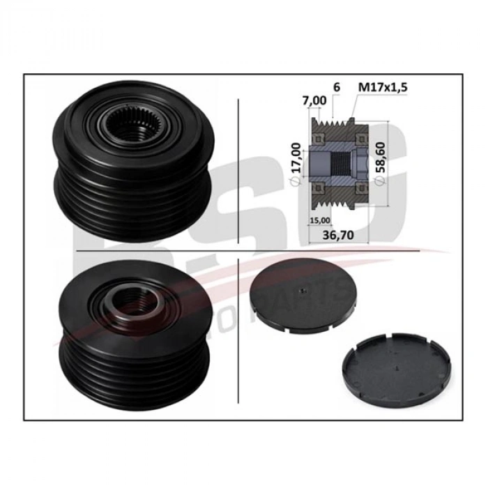 ALTERNATÖR KASNAGI [RULMANLI] CONNECT 1.8 TDCI 02-13