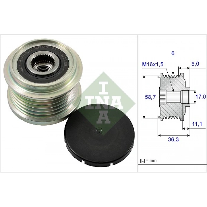 ALTERNATÖR KASNAGI RULMANLI TRANSIT V-362/BOXER-3/JUMPER-3/DUCATO 2.2 TDCI 06-