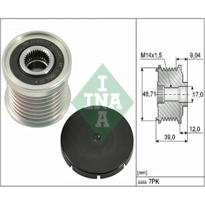 ALTERNATÖR RULMANI E81-E82-E87-E88-E90-E91-E92-E93-E60-E61-X5 E70 N43-N54 05-11