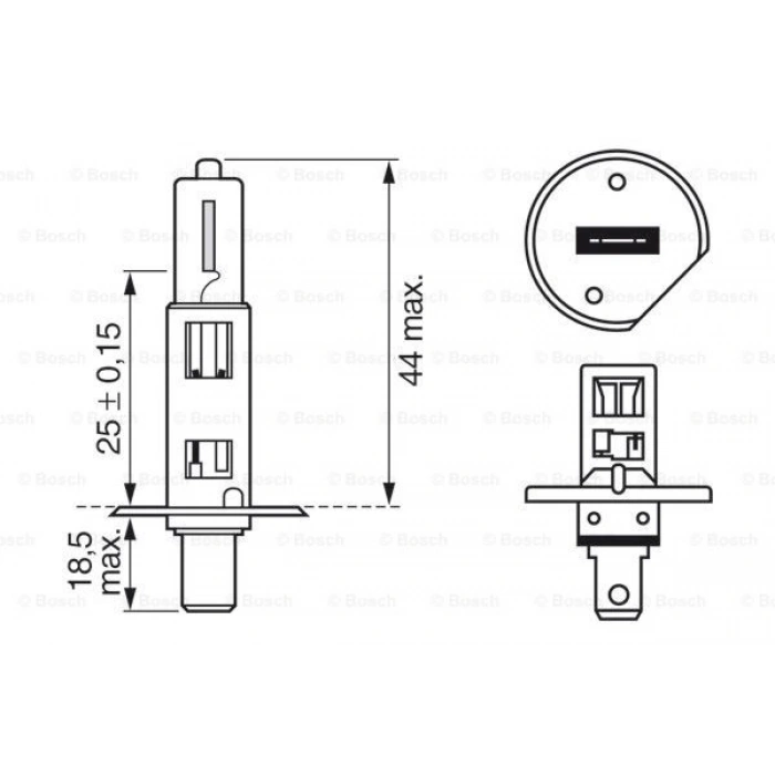 AMPUL 12V 55W H1 *P14.5s* XENON BLUE