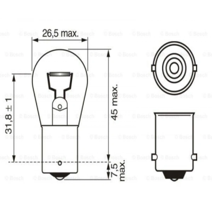 AMPUL AMPUL - TRUCKLIGHT - 24 V - P21W - 21 W - BA15S