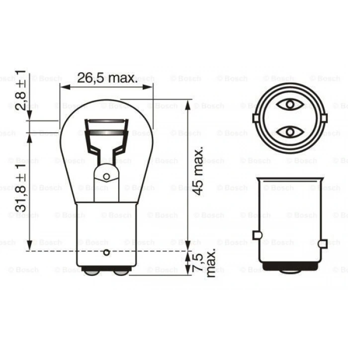 AMPÜL P21/5W --- ( 24V / 3W ) UNIVERSAL BM 78-