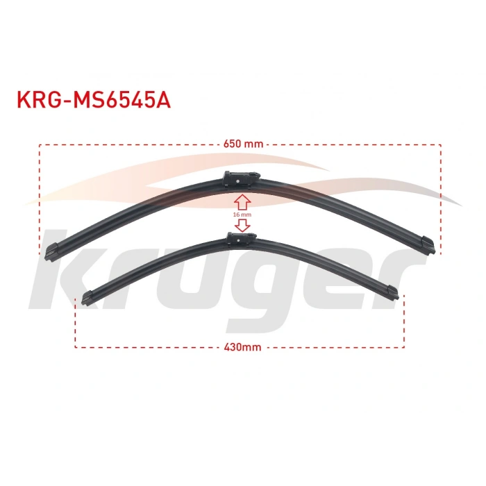 ARAC BAZLI SILECEK SETI 650-450mm VOLKSWAGEN GOLF VII (5G1, BQ1) / VOLKSWAGEN PASSAT (3G2) / VOLKSWAGEN POLO (AW1) / SKODA SUPERB (3V3) / SKODA KAROQ (NU7) / SEAT ATECA (KH7) / AUDI A3 (8V1)