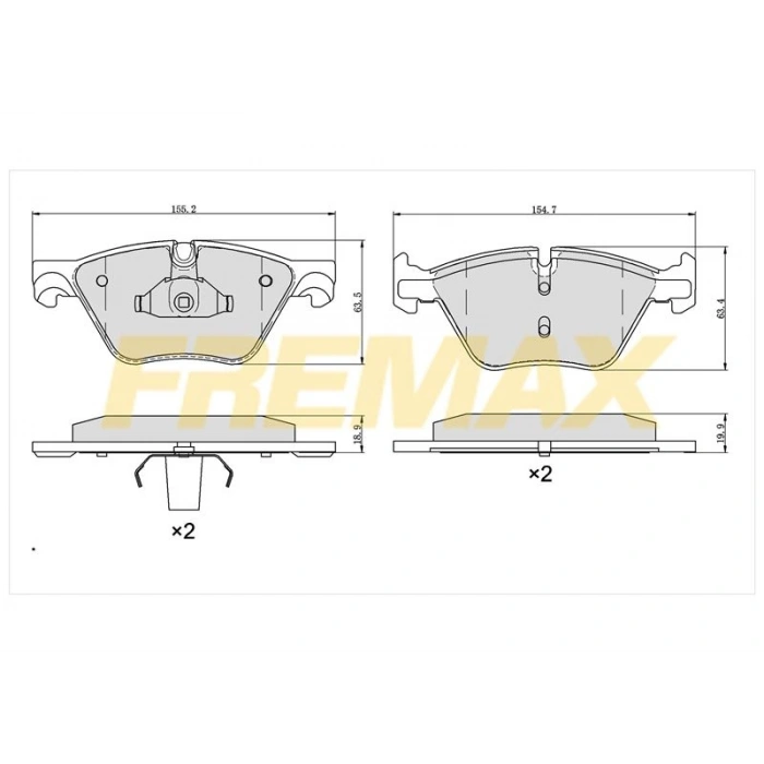 ARKA FREN BALATASI (CARBON FORMÜL)BMW F10-F11-5G30-G31-6G32 GT-7G11-G12-X3 F25-X4 F26