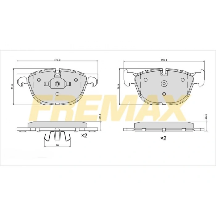 ARKA FREN BALATASI (CARBON FORMÜL) BMW X5 E70-X5 F15-X6 E71-X6 F16 2007-2020
