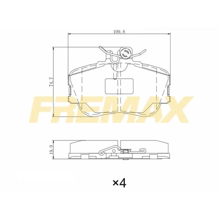ARKA FREN BALATASI (CARBON FORMÜL) MERCEDES W202 ÇİFT PİMLİ 93-00