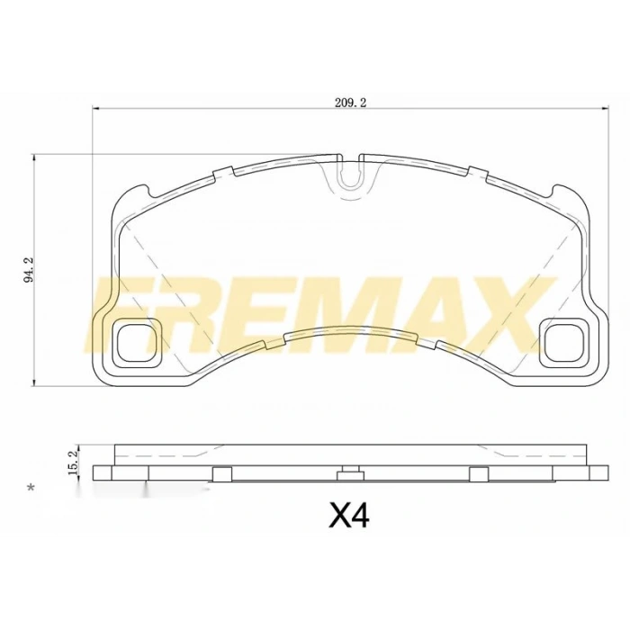 ARKA FREN BALATASI (CARBON FORMÜL) PORSCHE CAYENNE 2007-2010/ Q7 2006-2015/TOUAREG