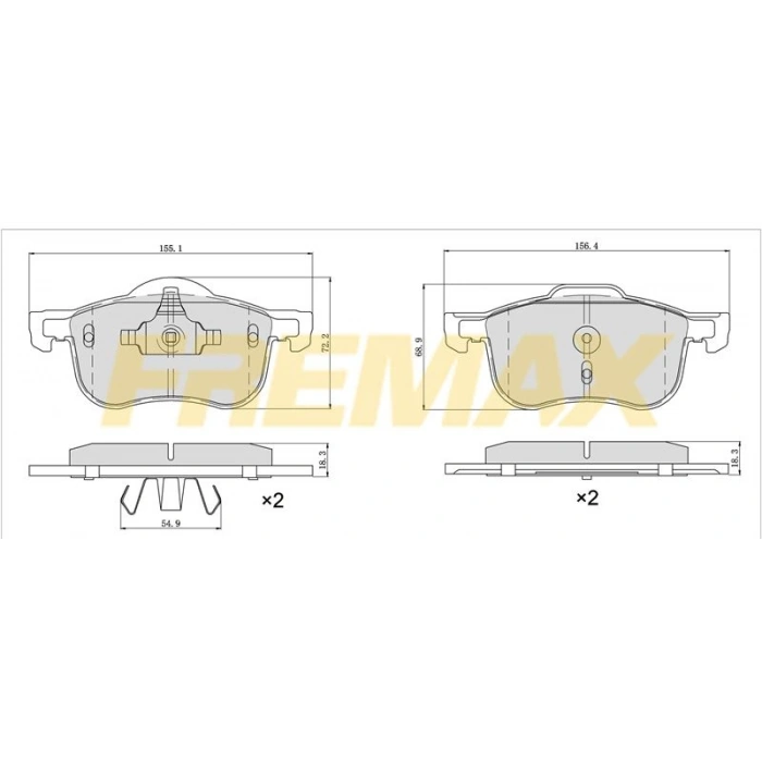 ARKA FREN BALATASI (CARBON FORMÜL) VOLVO S60I/S70/S80I/V70/XC70 96>