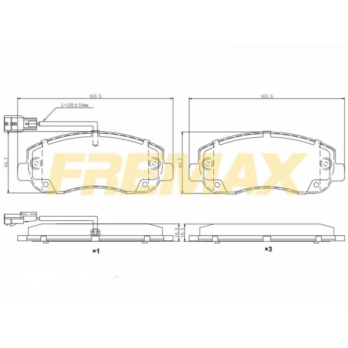 ARKA FREN BALATASI (CORBON FORMÜL) AUDI A4-A5-A6-A8-Q5 2010 (FİŞLİ)