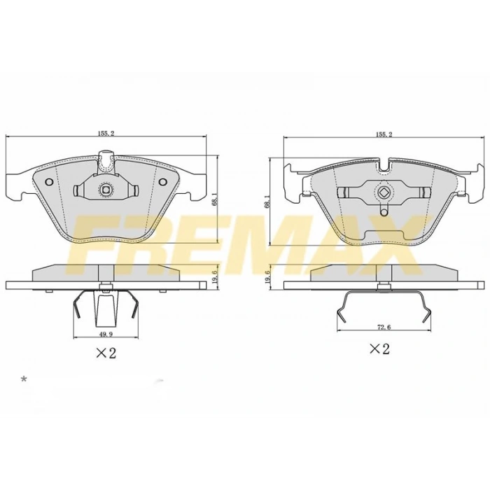 ARKA FREN BALATASI (CORBON FORMÜL) BMW E60-E61-E63-E64 -E90-E1-E92-E93-X1 E84 2003-2010
