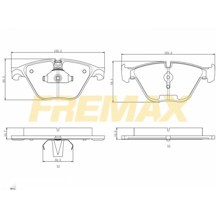 ARKA FREN BALATASI (CORBON FORMÜL) BMW G30-F90 2018-2024 3 SERİ G20-G80-G28 M3 20204 SERİ G22-G82 F10 -F11M5 5,25-5,30-5,35-X3 -X4-X5-X6-X7 2019