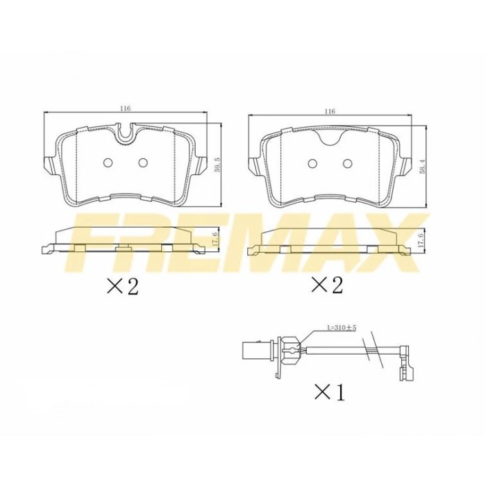 ARKA FREN BALATASI (CORBON FORMÜL) FORD TRANSİT V-362/63 2012 (TEK TEKER)