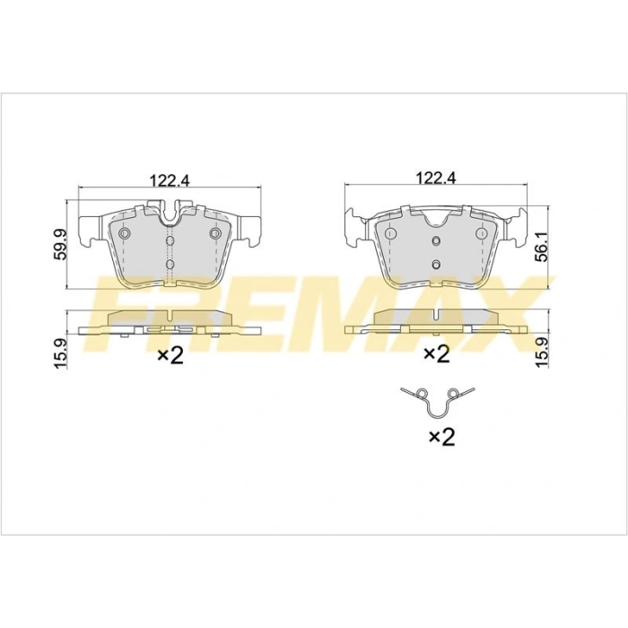ARKA FREN BALATASI (CORBON FORMÜL) LAND ROVER RANGE ROVER DISCOVERY SPORT - V - IV 2013-2018