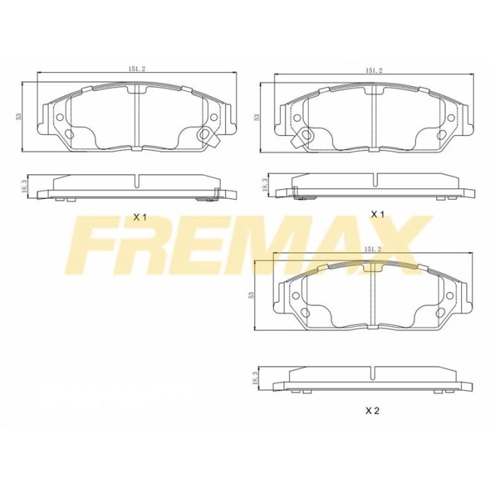 ARKA FREN BALATASI (CORBON FORMÜL) PEUGEOT 308 II 2013 249 MM /FORD FIESTA 2017
