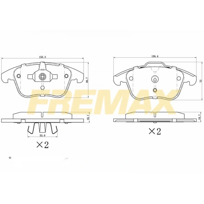 ARKA FREN BALATASI (CORBON FORMÜL) VOLVO-FORD (ELEKTRİKLİ EL FREN ) MONDEO/LAND ROVER/S60II-S80II-V60V70-XC60-XC70/GALAXY/KUGA/S-MAX 2010