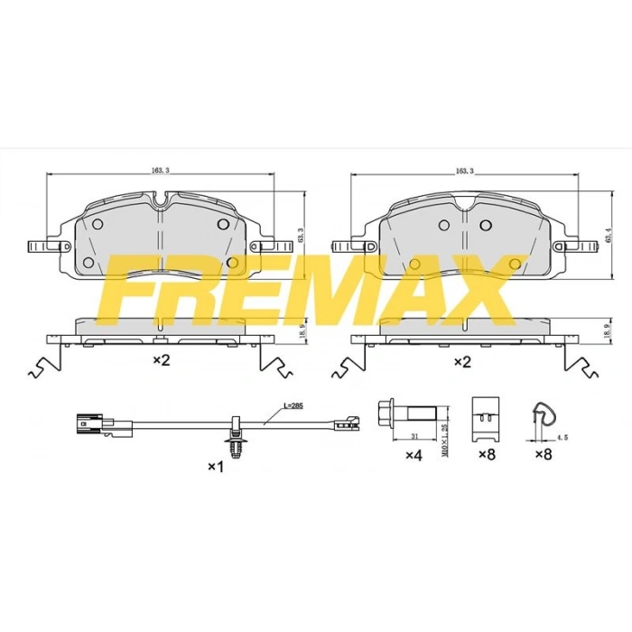 ARKA FREN BALATASI (CORBON FORMÜL) VW ( DİSK TİP) YENI TRANSIT (FİŞLİ) CUSTOM V710 ; VW CARAVELLE ; TRANSPORTER 2024