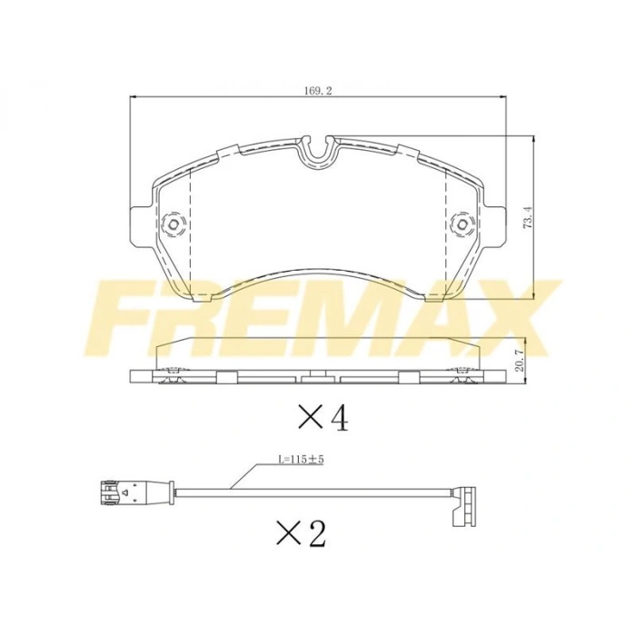ARKA FREN BALATASI (CORBON FORMÜL) VW -MERCEDES SPRT.515.CDI - WV.CRAFTER.50 2006