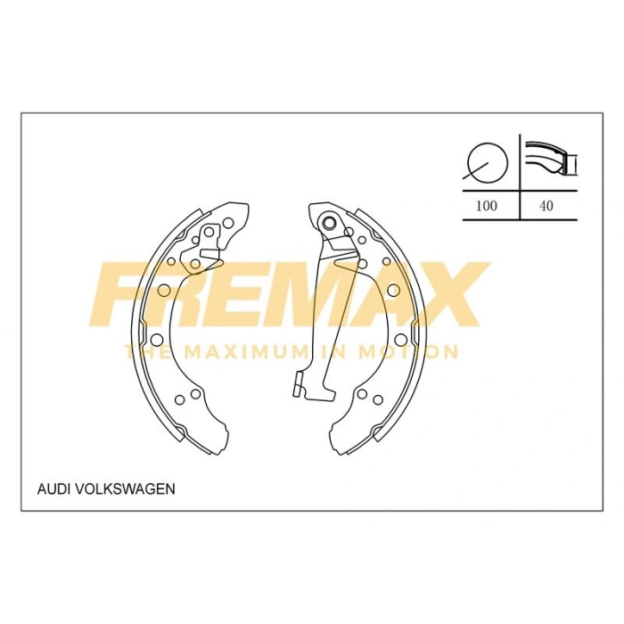 ARKA FREN BALATASI (KAMPANA TİP ) +1 ÖLÇÜ KALIN TİP (LEVYELİ) (230 MM) VW CADD 1994