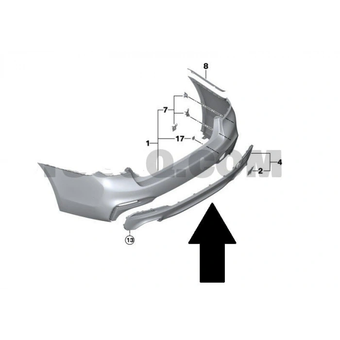 ARKA TAMPON DİFÜZÖRÜ M-TECH G30 2017-