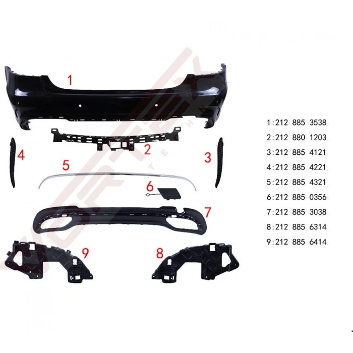 ARKA TAMPON SET (AMG) W212 2013-