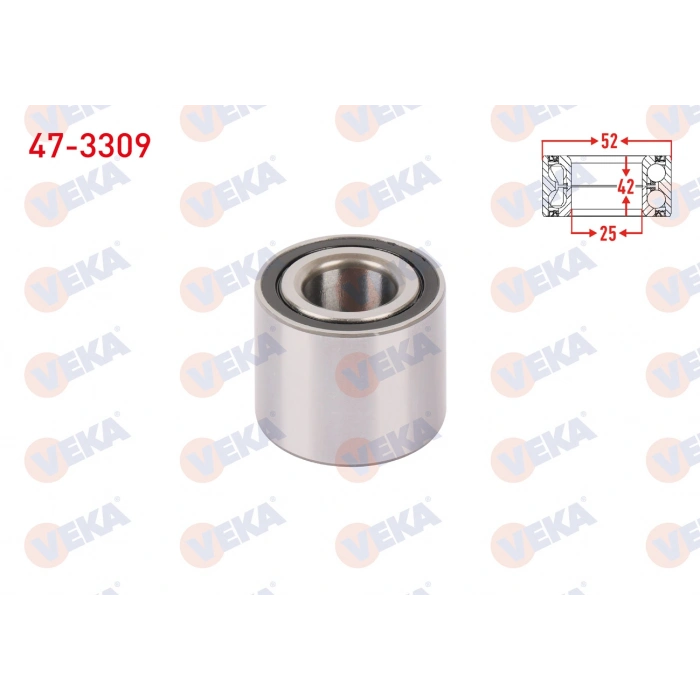 ARKA TEKERLEK RULMANI SOL-SAG 25X52X42 C-ELYSEE 1.6 HDI 2012-/ 301 1.6 HDI 2012-/ 208 1.2- 1.4 HDI-1.6 HDI 2012-/ C3 II 1.4 HDI-1.6 HDI 2009-2016/ CACTUS 1.6 e-HDI 2014-/ DS3 1.6 E-HDI 2009-2013