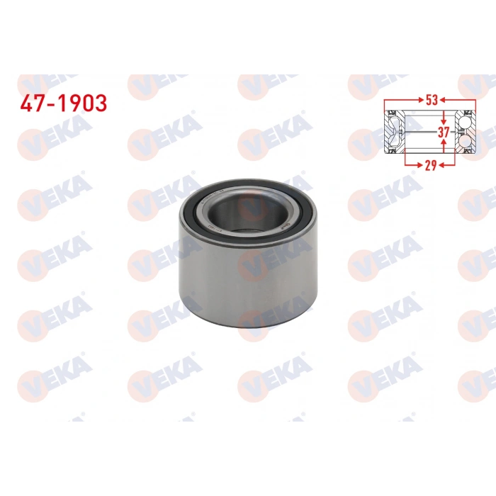 ARKA TEKERLEK RULMANI SOL-SAG 29X53X37 FORD FIESTA V 2001-2008 / FOCUS I 1998-2004