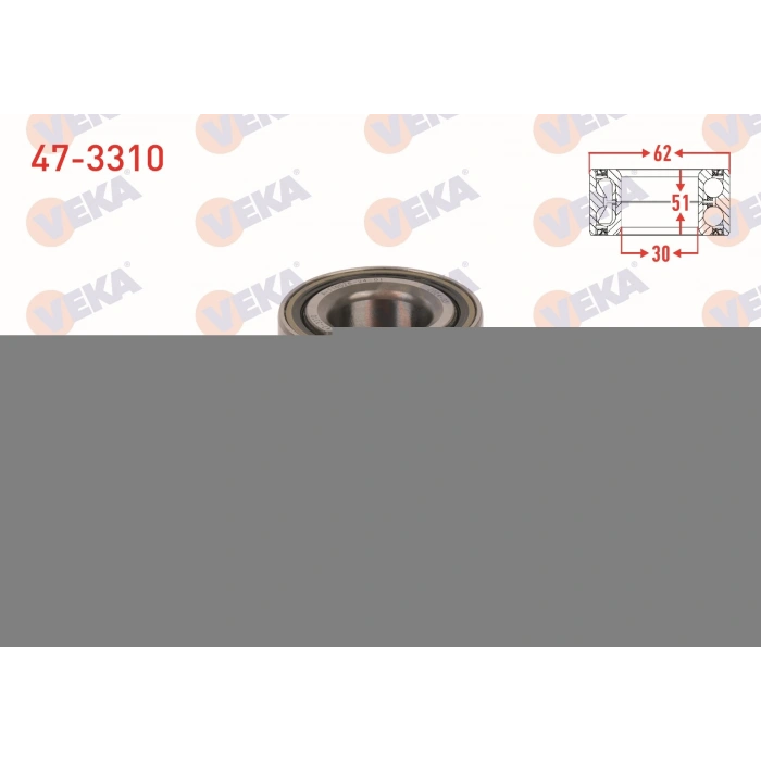 ARKA TEKERLEK RULMANI SOL-SAG 30X62X51 PARTNER TEPEE 1.6 HDI 2008-/ BERLINGO 1.6 HDI 2008-/ C4 1.6 HDI-1.6 THP-1.6 VTI 2009-/ 308 1.6 16v-1.6 HDI 2007-2013/ 3008 1.6 HDI 2009-/ 5008 1.6 HDI 2009-