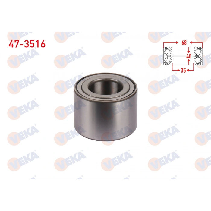 ARKA TEKERLEK RULMANI SOL-SAG 35X68X48 RENAULT TRAFIC II 1.9 DCI - 2.5 DCI 2001-2014 / OPEL VIVARO 1.9 DI - 2.5 DTI 2002-2014