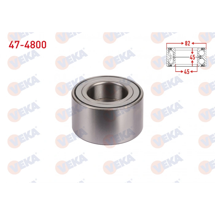 ARKA TEKERLEK RULMANI SOL-SAG 45X82X45 SSANGYONG ACTYON I 2.0 XDI 2005-2012/ ACTYON SPORTS II 2.0 XDI 2012-/ KYRON 2.0 XDI 2005-2011/ REXTON 2.7 XDI 2004-/ RODIUS I 2.7 XDI 2005-2013