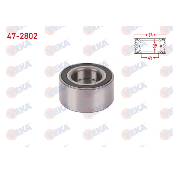 ARKA TEKERLEK RULMANI SOL-SAG 45X84X39 MERCEDES E 200-E220 CDI-E 270 CDI 1995-2002/ C 180-C200 1996-2000/ C 180-C 200-C200 CDI-C220 CDI 2000-2006/ 190 E 1.8 - 2.0 1982-1993/ CLK 200 -CLK 230 1997-2002