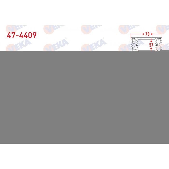 ARKA TEKERLEK RULMANI SOL-SAG 46X78X57 VOLKSWAGEN AMAROK 2.0 BITDI 2010-