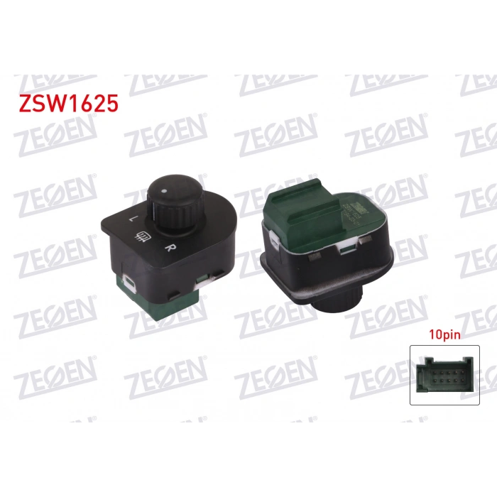 AYNA AYAR DUGMESI YESIL SOKET 10 PIN VW TRANSPORTER V 2003-2011 / CARAVELLE 2003-2011