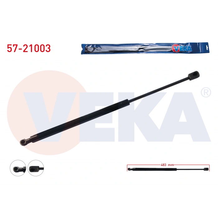 BAGAJ AMORTISORU 483mm/370N HYUNDAI GETZ (TB) 2002-2008